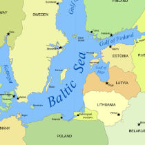 Das Bild zeigt den Ostseeraum auf einer Karte.