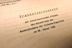 BAKS / Beu Ausschnitt aus dem Ergebnisprotikoll zur Gründung der BAKS am 28. Januar 1992