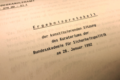 Ausschnitt aus dem Ergebnisprotikoll zur Gründung der BAKS am 28. Januar 1992