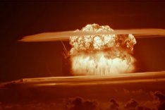 Aufnahme der Nuklearexplosion des "Castle Bravo"-Atomtest der USA im März 1954