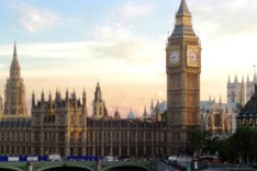 Großaufnahme der Houses of Parliament in London