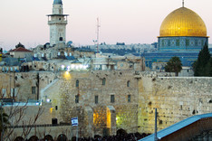 Blick auf die Altstadt von Jerusalem mit Tempelberg und Klagemauer
