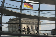 Die Kuppel des Reichstagsgebäudes von Innen