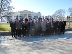 Gruppenbild in Washington D.C. vor dem Weißen Haus