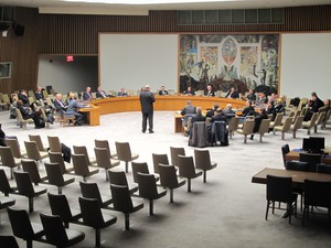 Ansicht des Sicherheitsrates der Vereinten Nationen in New York