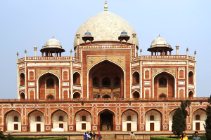 Zu sehen ist das Humayun-Mausoleum in Dehli, Indien