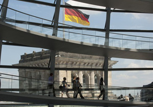 Die Kuppel des Reichstagsgebäudes von Innen