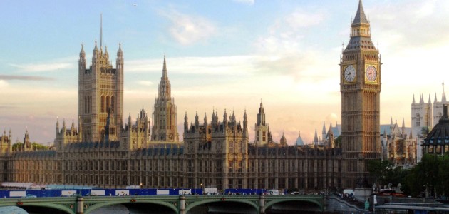 Großaufnahme der Houses of Parliament in London