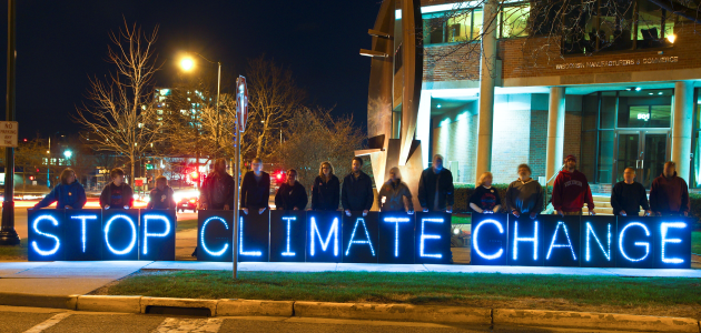 Mahnwache zur Bekämpfung des Klimawandels