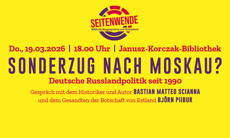 Plakat der Veranstaltung Seitenwende am 19.03.2026 mit Bastian Matteo Scianna und Björn Piibur