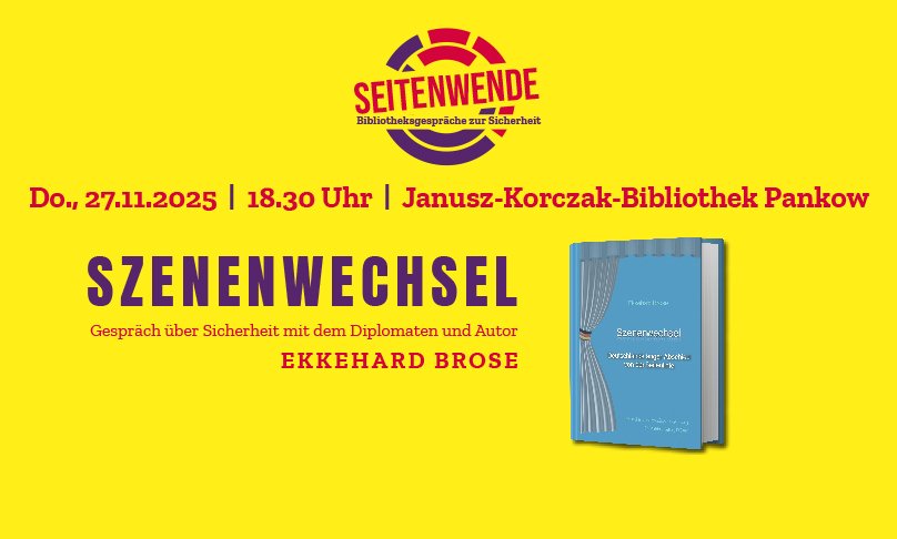Plakat der Veranstaltung Seitenwende mit Ekkehard Brose am 27.11.2025