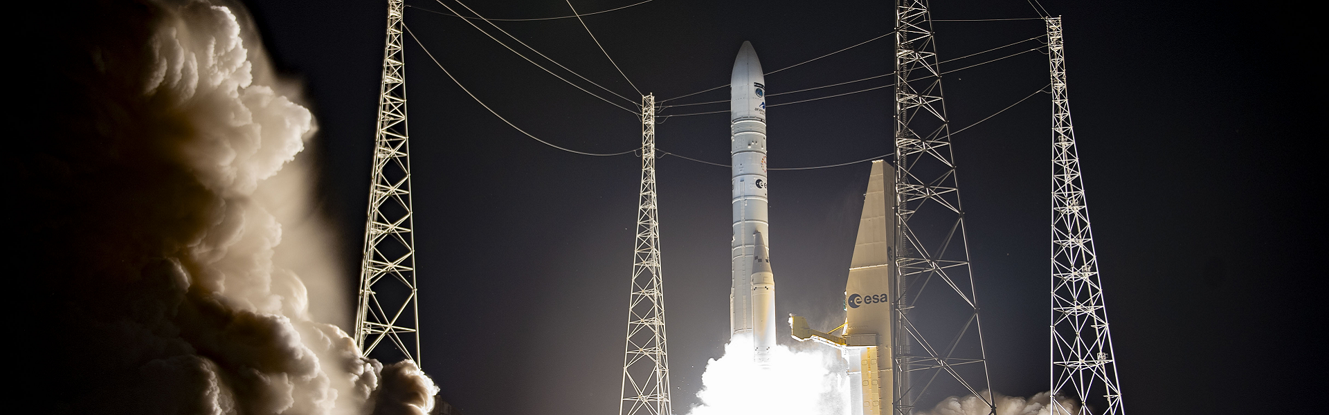 Eine Rakete der ESA beim Startvorgang